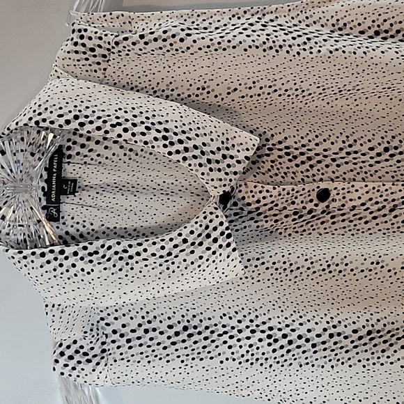 Adrianna Papell black white collared shell - Picture 2 of 5